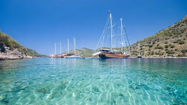 Boat trip along the Kusadasi coastline